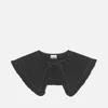 Ganni Women's Cotton Poplin Collar - Black - Image 1