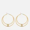 Coach Women's C Double Hoop Earrings - Gold - Image 1