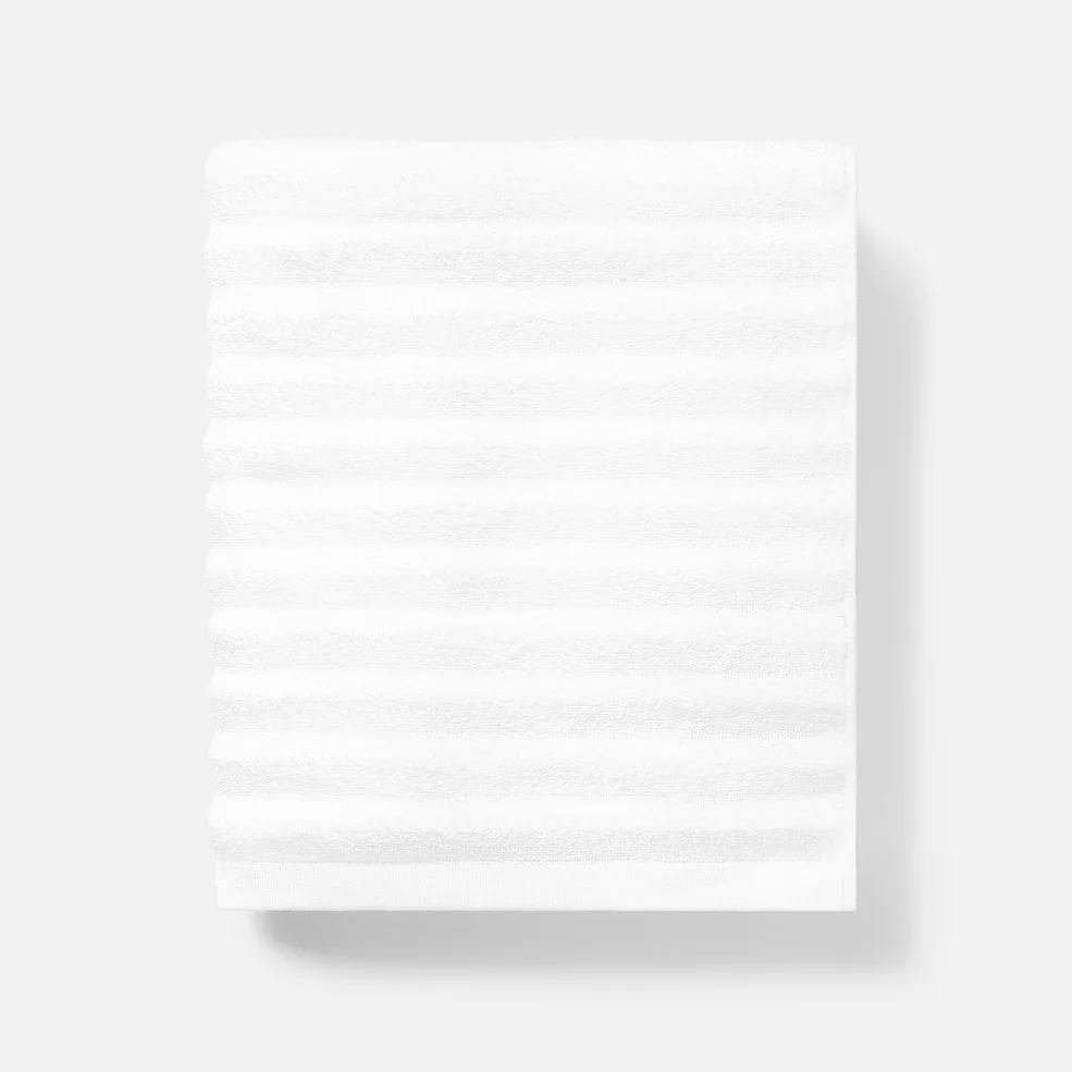 ESPA Ribbed Wave Hand Towel - White Image 1