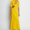 Proenza Schouler Women's Bi-Stretch Crepe Cut Out Dress - Lemon - Image 1
