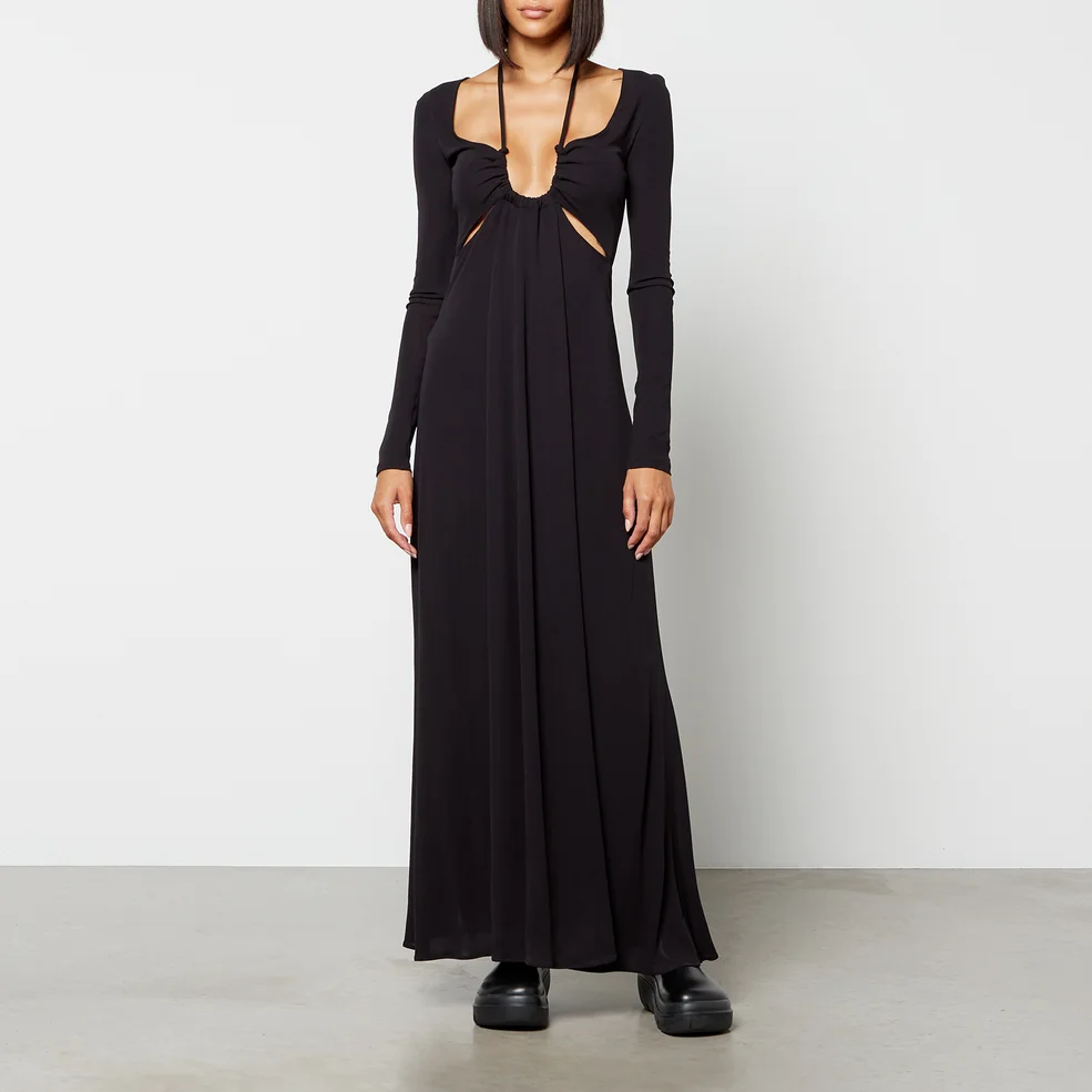 Proenza Schouler Women's Matte Jersey Long Sleeve Dress - Black Image 1
