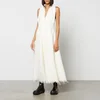 Proenza Schouler Women's Boucle Crepe V-Neck Dress - White - Image 1