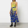 Proenza Schouler Women's Degrade Floral Halter Dress - Cobalt Mult - Image 1