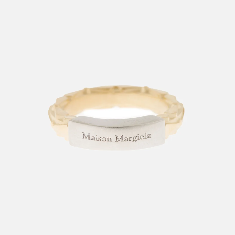 Maison Margiela Women's Logo Ring - Gold Image 1