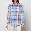 Polo Ralph Lauren Women's Georgia Slim Fit Shirt - 1183 Pink-Blue Multi - Image 1
