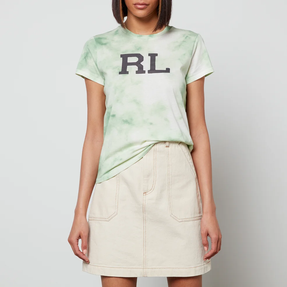 Polo Ralph Lauren Women's Rl Tie Dye Short Sleeve T-Shirt - Outback Green/Nevis Image 1