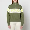 Polo Ralph Lauren Women's Half Zip Sweatshirt - Army Olive - Image 1