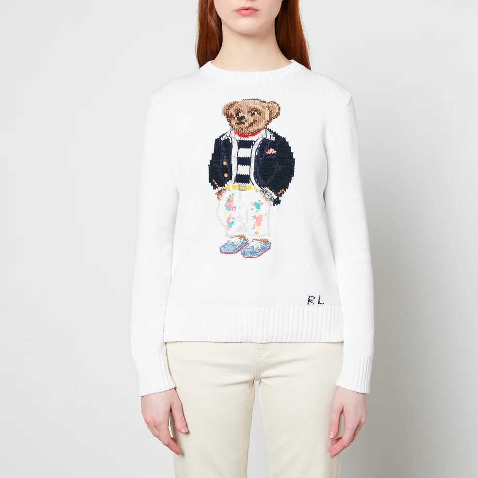 Polo Ralph Lauren Women's Bear Sweatshirt - White Multi Image 1