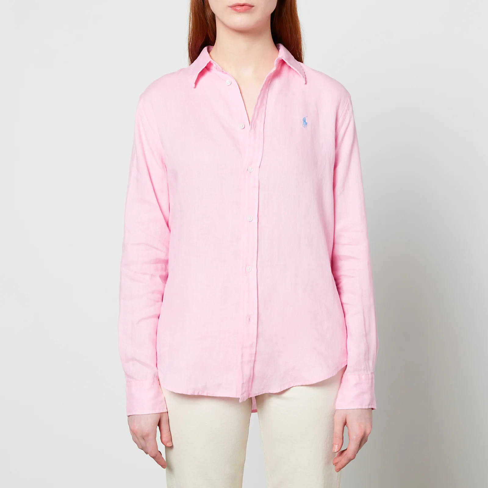 Polo Ralph Lauren Women's Relaxed Long Sleeve Shirt - Carmel Pink Image 1