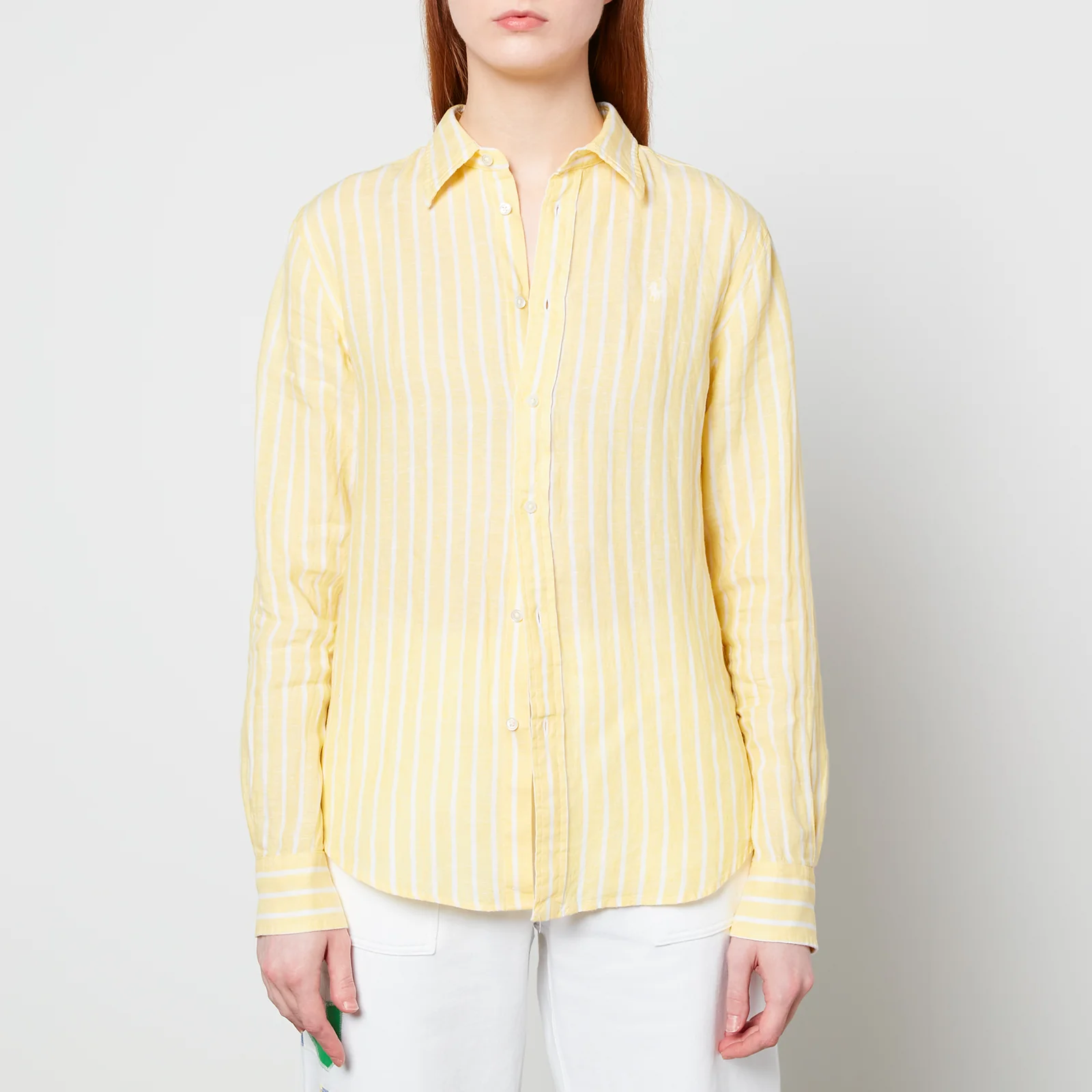 Polo Ralph Lauren Women's Relaxed Shirt - 1178 Oasis Yellow/White Image 1