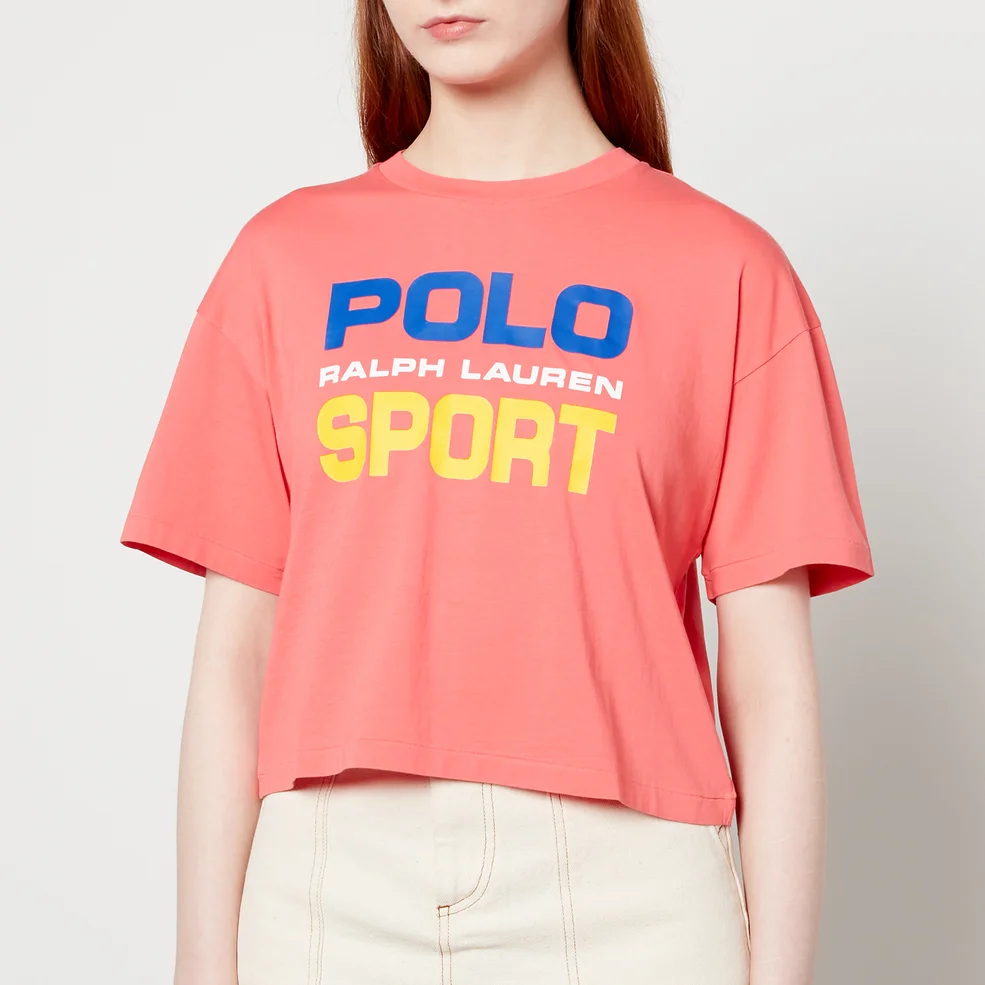 Polo Ralph Lauren Women's Polo Sport Cropped T-Shirt - Amalfi Red Image 1