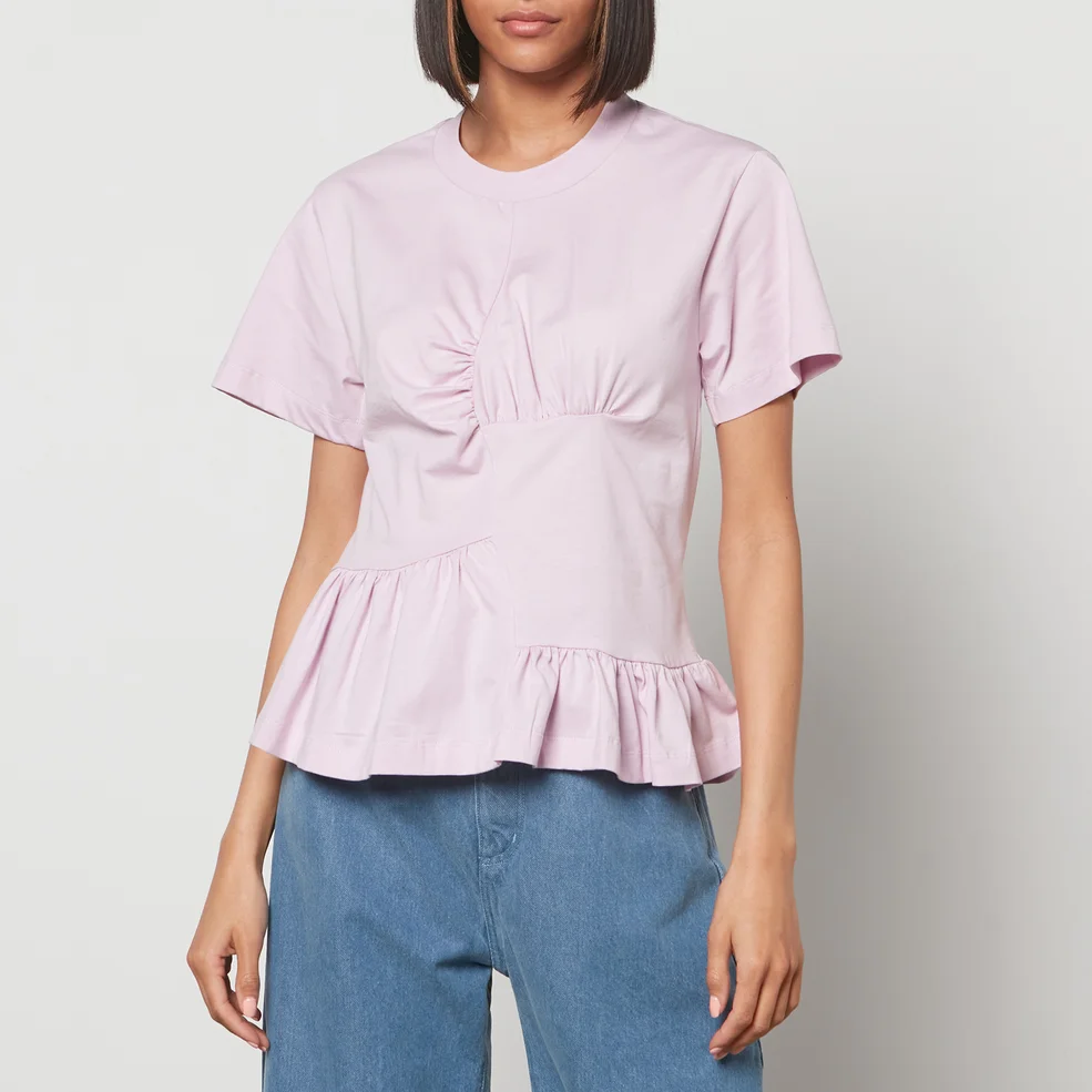 Marques Almeida Women's Panelled Gathered T-Shirt - Lilac Image 1