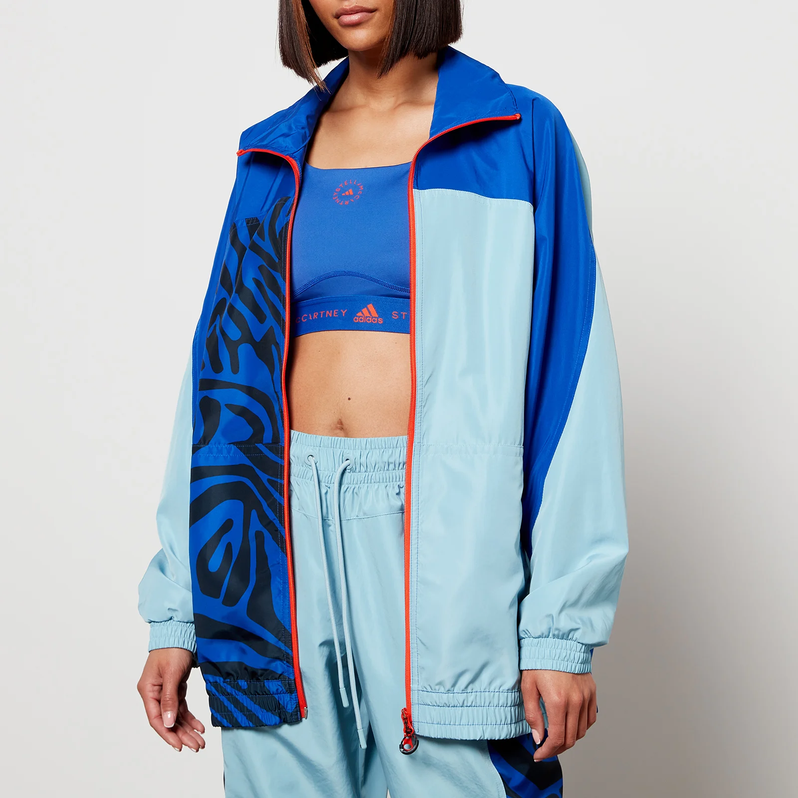 adidas by Stella McCartney Women's Hooded Track Top - Blue Image 1