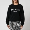 Balmain Women's Printed Balmain Sweatshirt - Blanc/Noir - Image 1