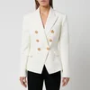 Balmain Women's 6 Button Grain De Poudre Jacket - Blanc - Image 1