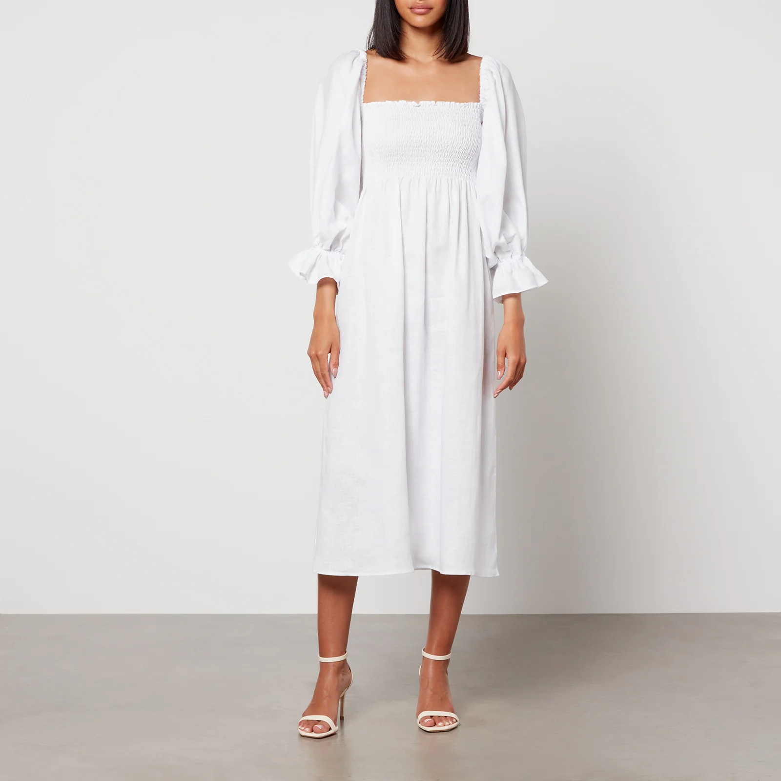 Sleeper Women's Atlanta Linen Dress - White Image 1