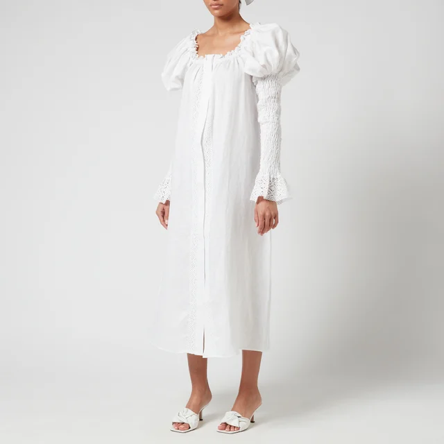 Sleeper Women's Opera Linen Dress - White