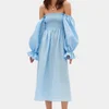 Sleeper Women's Atlanta Linen Dress - Blue - Image 1