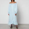 Sleeper Loungewear Gingham Linen-Blend Dress - Image 1