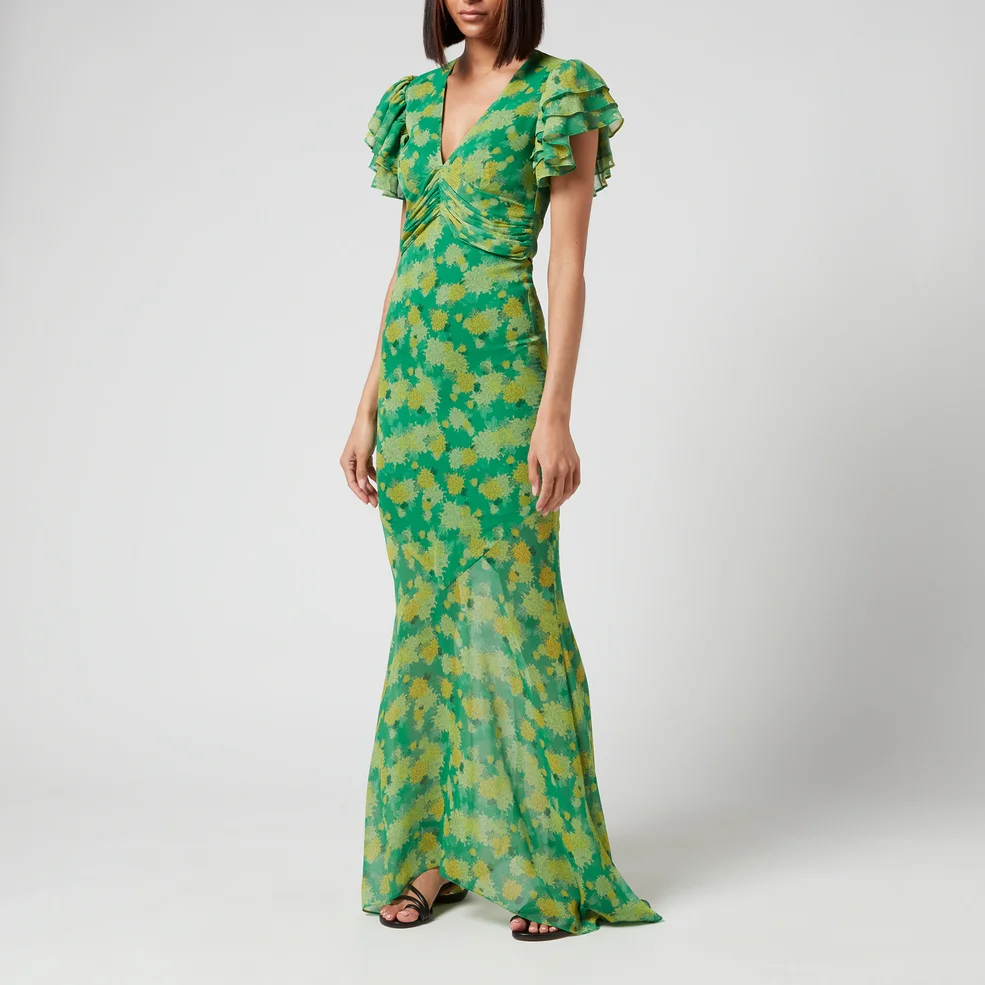 De La Vali Women's Palmera Dress - Emerald Floral Image 1