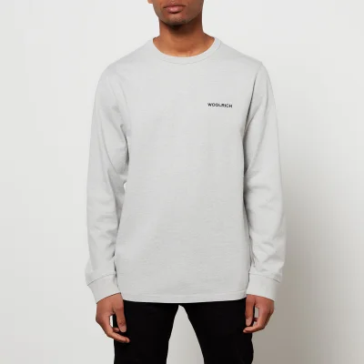 Woolrich Men's Outdoor Long Sleeve T-Shirt - Light Grey Melange