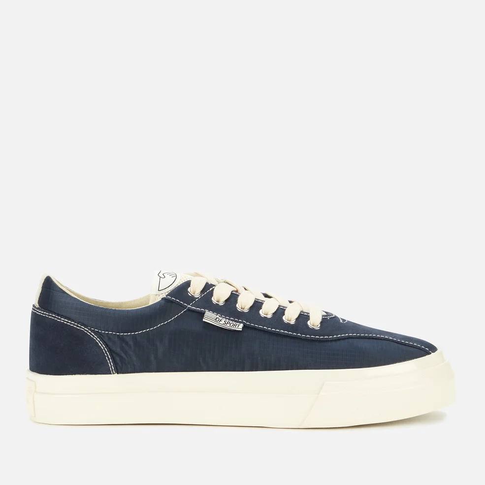 Stepney Workers Club Men's Dellow Track Ripstop Low Top Trainers - Navy Image 1