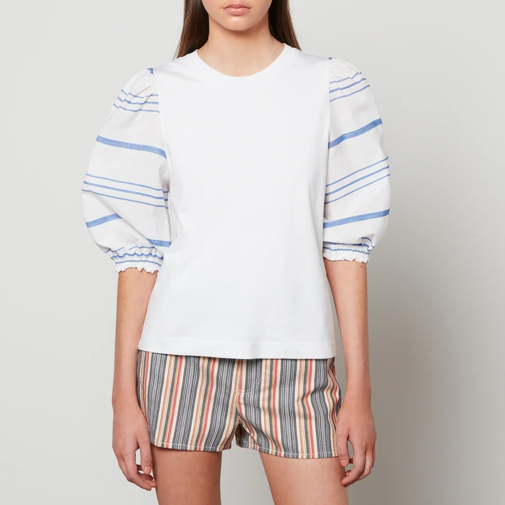 See By Chloé Women's Embellished Tees On Cotton Jersey Top - White Image 1
