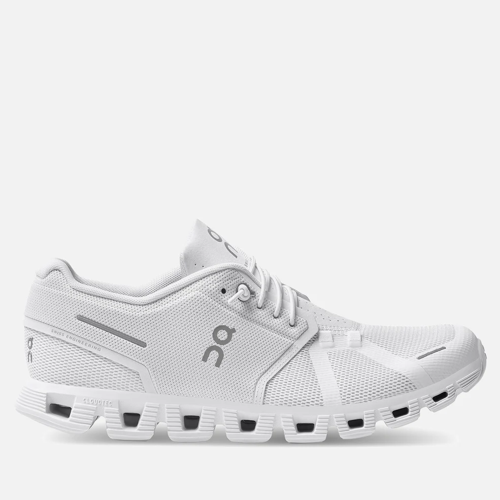 ON Men's Cloud 5 Running Trainers - All White Image 1