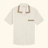Drôle de Monsieur Men's Camp Collar Short Sleeve Shirt - Ecru - Image 1
