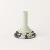 Smith & Goat Disco Stick Concrete Candle Holder - Mint, Charcoal & White - Image 1