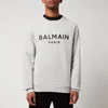 Balmain Men's Printed Sweatshirt - Grey/Black - Image 1