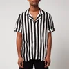 Balmain Men's Striped Pyjama Shirt - White/Black - Image 1