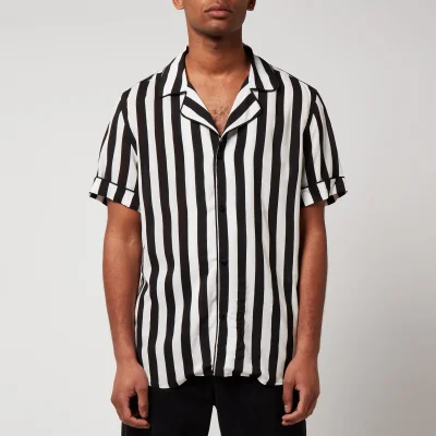 Balmain Men's Striped Pyjama Shirt - White/Black