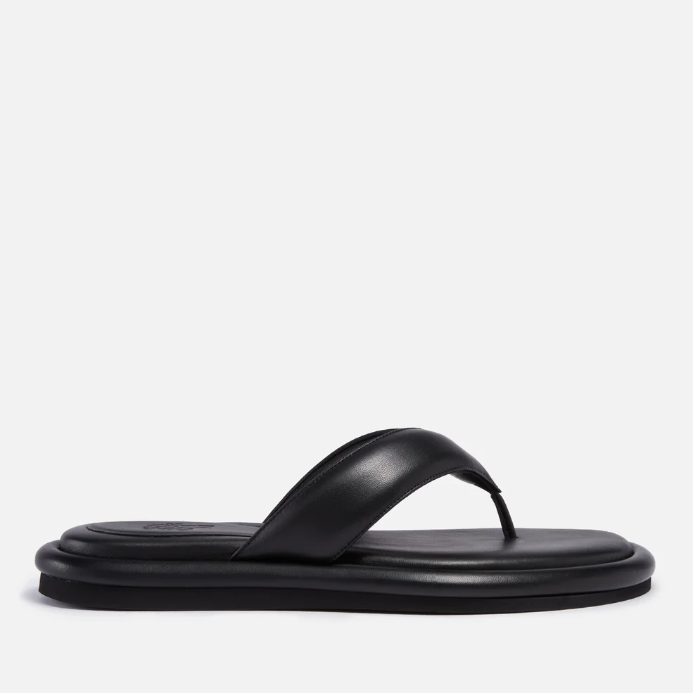 GIABORGHINI Women's Gia 5 Leather Toe Post Sandals - Black Image 1