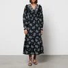 Sea New York Women's Alessia Print Long Sleeve Smocked Dress - Black - Image 1