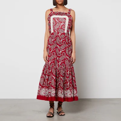 Sea New York Women's Theodora Paisley Print Apron Dress - Red