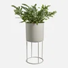 ïn home Blossom Planter With Stand - Light Grey - Image 1