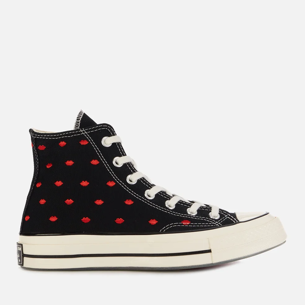 Converse Women's Chuck 70 Crafted With Love Hi-Top Trainers - Black/University Red/Egret Image 1