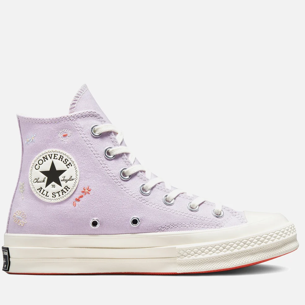 Converse Women's Chuck 70 Things To Grow Hi-Top Trainers - Pale Amethyst/Multi/Egret Image 1