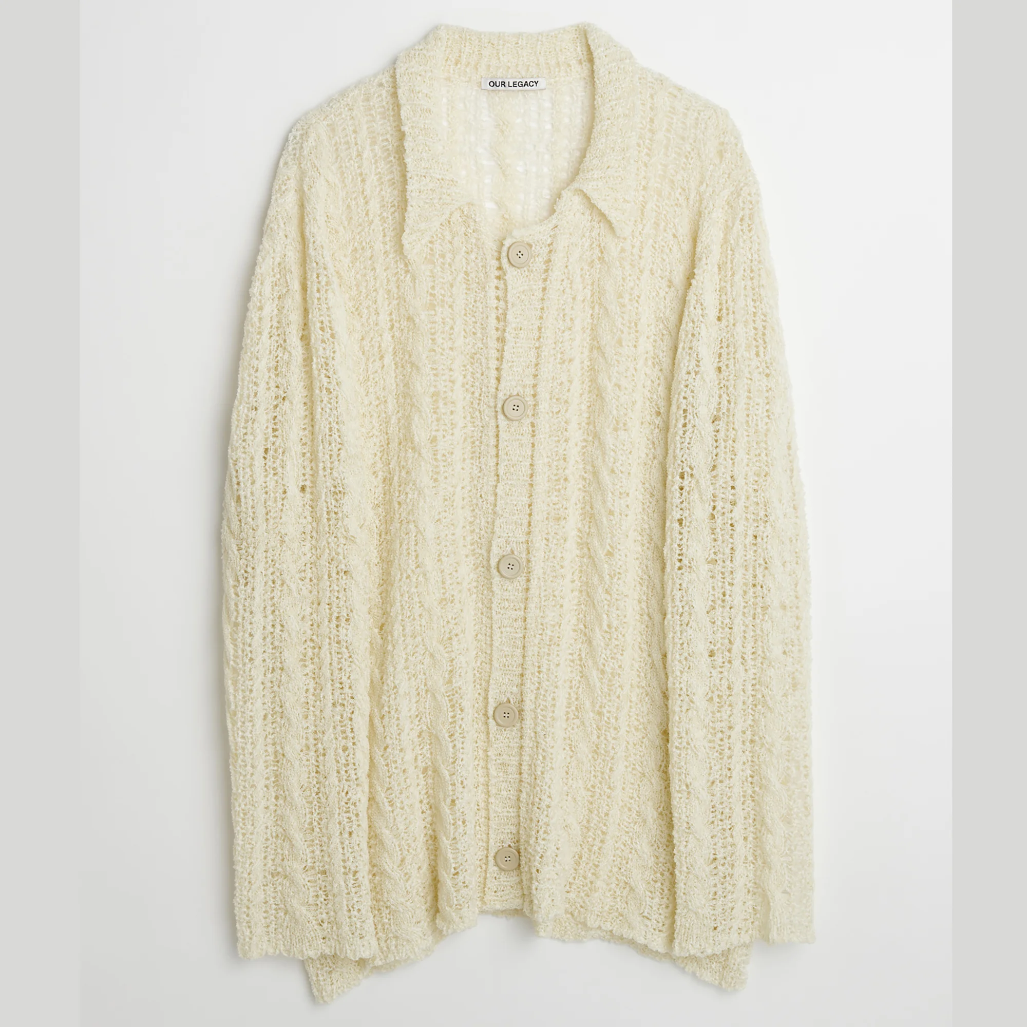 Our Legacy Big Sheer Cable Knit Cardigan Image 1