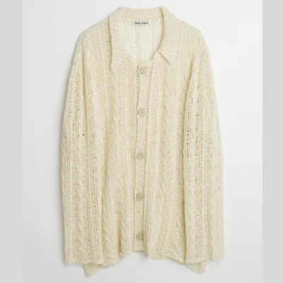 Our Legacy Big Sheer Cable Knit Cardigan