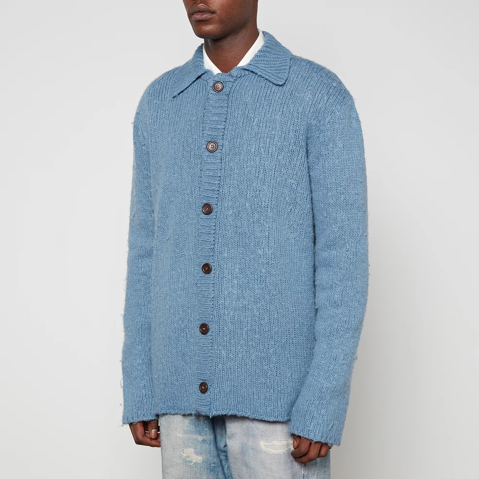 Our Legacy Men's Big Cardigan - Funky Blue Acrylic Image 1