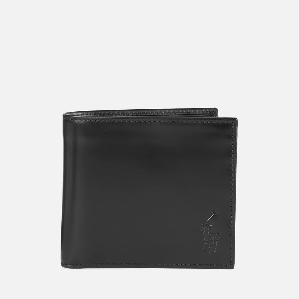 Polo Ralph Lauren Men's Internal Pp Bifold Coin Wallet - Black/White Image 1