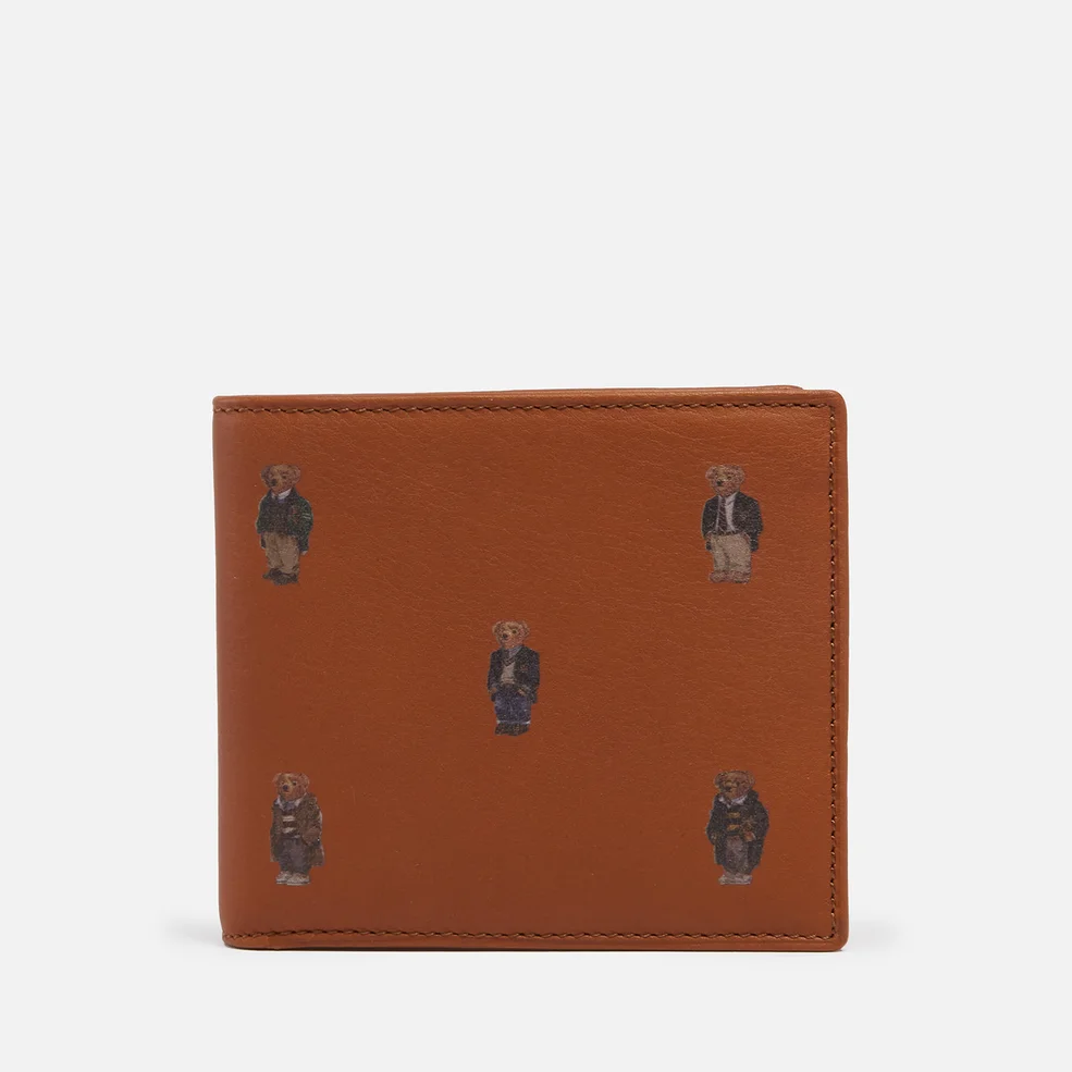 Polo Ralph Lauren Men's All Over Bear Bifold Card Wallet - Tan Image 1