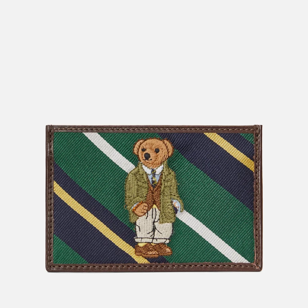 Polo Ralph Lauren Men's Tie Silk Bear Label Card Holder - Multi Image 1