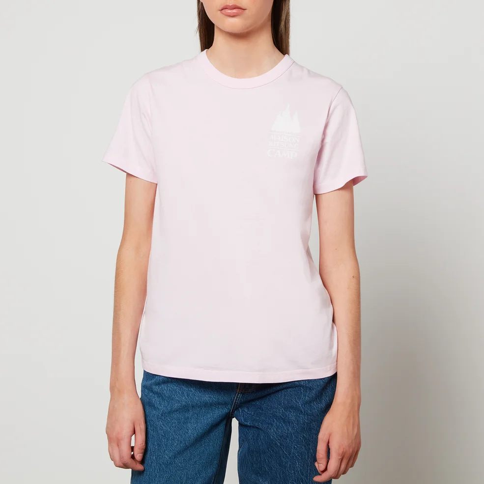 Maison Kitsuné Women's Mini Mk Camp Classic T-Shirt - Light Pink Image 1