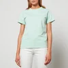 Maison Kitsuné Women's Mini Handwriting Classic T-Shirt - Mist Green - Image 1