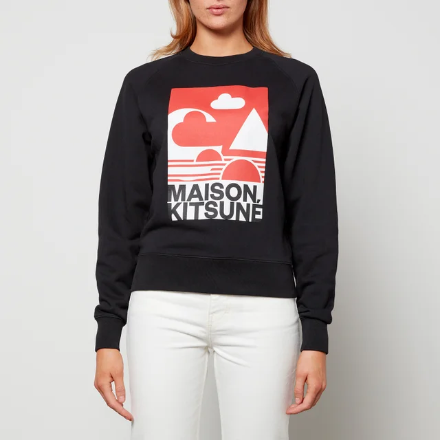 Maison Kitsuné Women's Red Anthony Burrill Adjusted Sweatshirt - Black