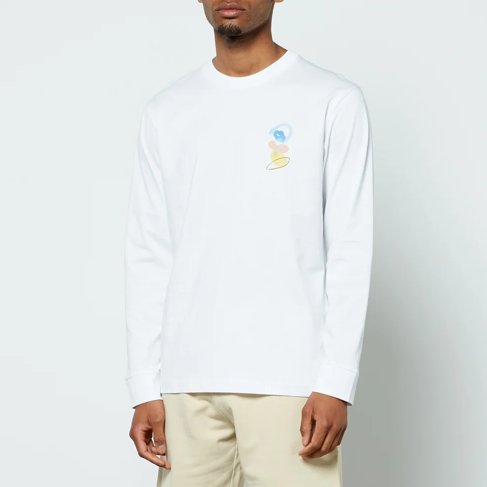 Norse Projects Men's Johannes Norse X Mayumi Graphic Long Sleeve T-Shirt - White Image 1