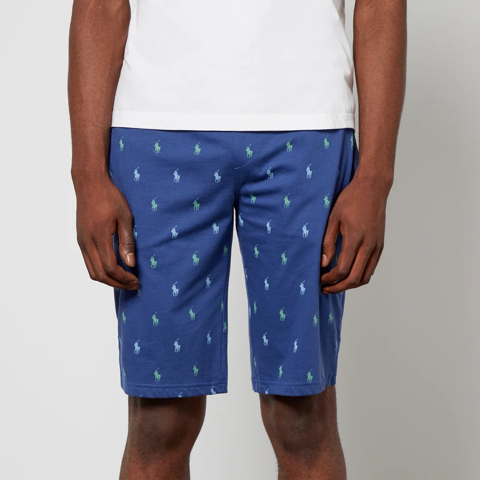 Polo Ralph Lauren Men's All Over Print Slim Sleep Shorts - Light Navy Image 1